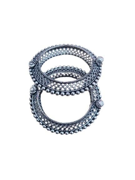 Ball jaali design bangle openable pair set for women